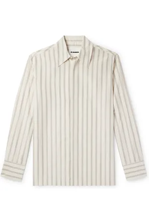Jil Sander Striped Satin Shirt - Men - - EU 38