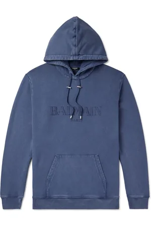 Balmain Logo-Embroidered Cotton-Jersey Hoodie - Men - - S