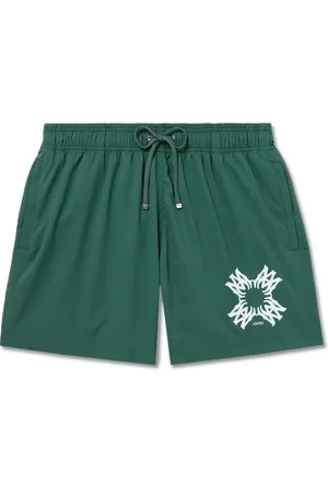 AMIRI Straight-Leg Mid-Length Logo-Print Swim Shorts - Men - - XXL