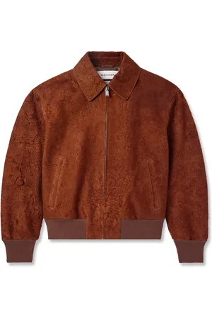 Alexander McQueen Textured-Suede Bomber Jacket - Men - - IT 48