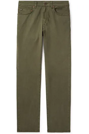 Boglioli Straight-Leg Stretch Cotton, TENCEL™ and Silk-Blend Twill Trousers - Men - - UK/US 36