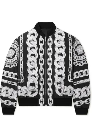 VERSACE Reversible Padded Printed Shell Bomber Jacket - Men - - IT 48
