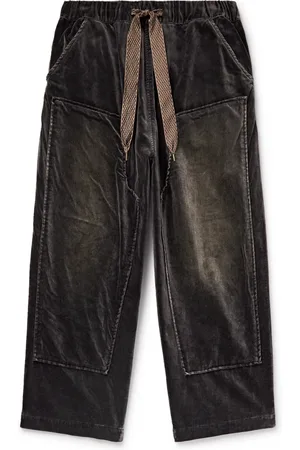 KAPITAL Casa Wide-Leg Cotton-Velvet Drawstring Trousers - Men - - 2