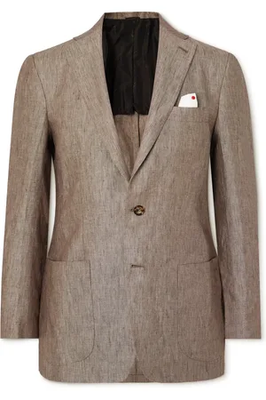 Kiton Linen Blazer - Men - - IT 54