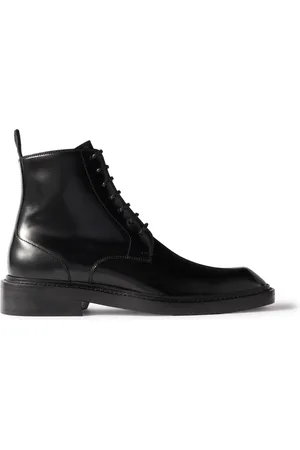 Saint Laurent Ian Glossed-Leather Boots - Men - - EU 43