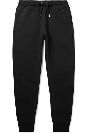 Ami Tapered Logo-Embroidered Organic Cotton-Jersey Sweatpants - Men - - L