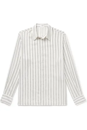 Saint Laurent Striped Silk Shirt - Men - - 39