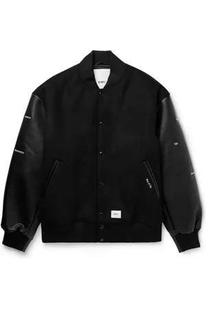 Wtaps Logo-Appliquéd and Embroidered Melton Wool-Blend Felt Bomber Jacket - Men - - 3