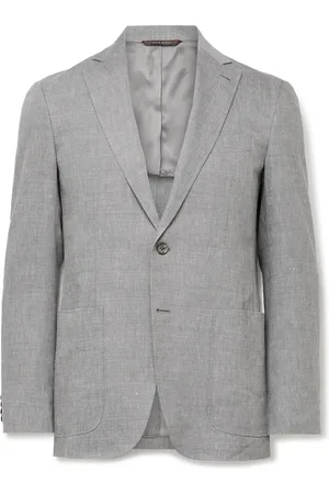 CANALI Kei Slim-Fit Linen and Wool-Blend Suit Jacket - Men - - IT 48