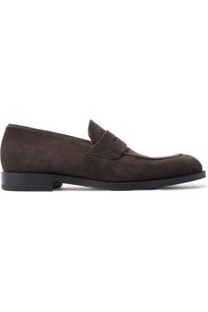 Ermenegildo Zegna New Classic Suede Penny Loafers - Men - - UK 8