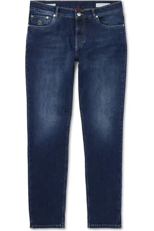 Brunello Cucinelli Slim-Fit Straight-Leg Logo-Embroidered Jeans - Men - - IT 50