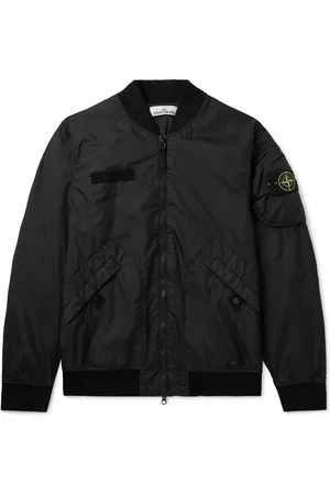 Stone Island Logo-Appliquéd Membrana 3L TC Bomber Jacket - Men - - S