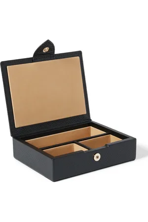 SMYTHSON Small Panama Cross-Grain Leather Trinket Box - Men