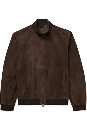 CANALI Suede Bomber Jacket - Men - - IT 56