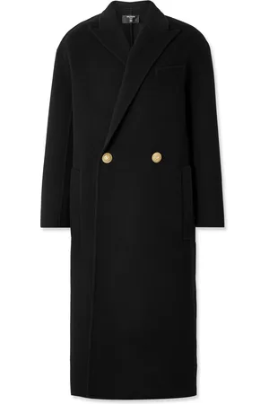Balmain Double-Breasted Virgin Wool and Cashmere-Blend Coat - Men - - IT 50