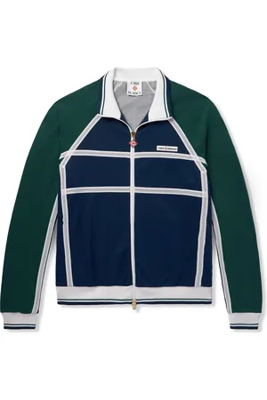 Casablanca Logo-Appliquéd Mesh-Trimmed Tech-Jersey Track Jacket - Men - - L