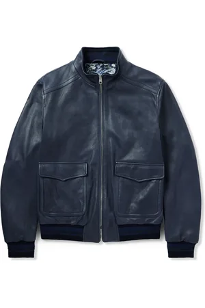 Etro Leather Bomber Jacket - Men - - XL