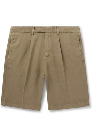 Boglioli Straight-Leg Linen Shorts - Men - - IT 46