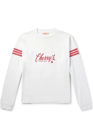 CHERRY LOS ANGELES Austin Striped Logo-Print Cotton-Jersey T-Shirt - Men - - L