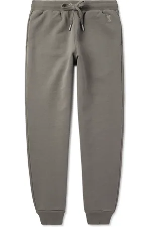 Ami Tapered Logo-Embroidered Organic Cotton-Jersey Sweatpants - Men - - S