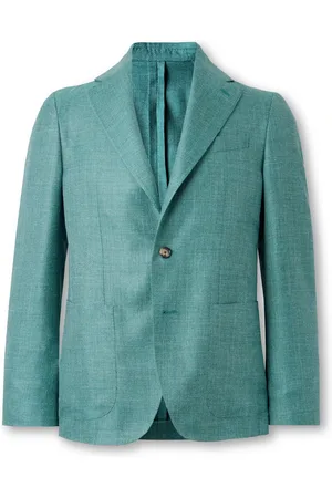 CARUSO Wool, Silk and Linen-Blend Blazer - Men - - IT 52