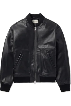 OFFICINE GENERALE Cesar Leather Bomber Jacket - Men - - L