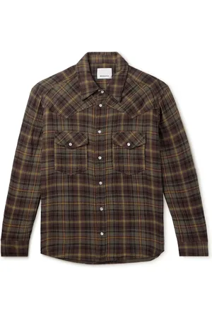 Isabel Marant Panema Checked Cotton-Gauze Western Shirt - Men - - M