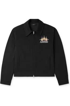AMIRI Logo-Embroidered Cotton-Twill Bomber Jacket - Men - - IT 52
