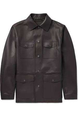 CANALI Leather Overshirt - Men - - IT 52