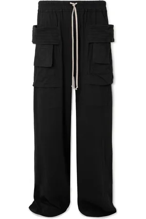 DRKSHDW BY RICK OWENS Creatch Wide-Leg Cotton-Twill Drawstring Cargo Sweatpants - Men - - M