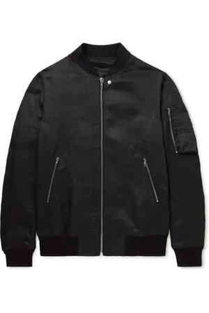 Rick Owens Classic Flight Webbing-Trimmed Cotton-Twill Bomber Jacket - Men - - IT 46