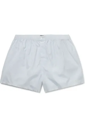 Ermenegildo Zegna Striped Cotton-Poplin Boxer Shorts - Men - - XXL