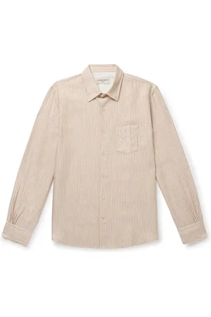 OFFICINE GENERALE Benoit Striped Lyocell Oxford Shirt - Men - - S