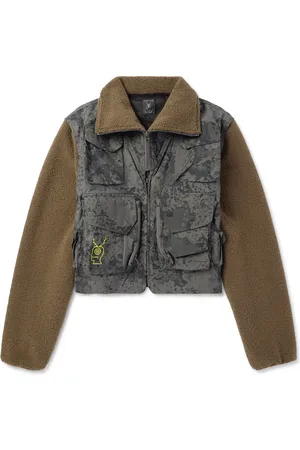 Brain Dead South2 West8 Fleece-Trimmed Logo-Embroidered Camouflage-Print Cotton Jacket - Men - - M