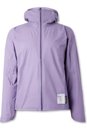 SATISFY Rain Fly Logo-Print PERTEX® Shield Air Ripstop Hooded Jacket - Men - - 0