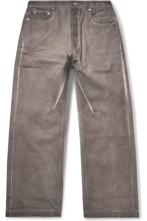 DRKSHDW BY RICK OWENS Geth Wide-Leg Organic Cotton-Canvas Trousers - Men - - UK/US 30