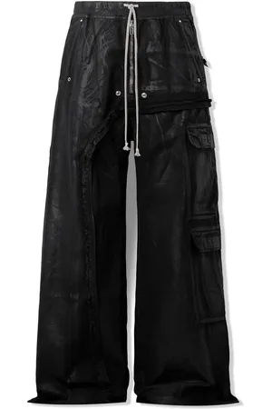 DRKSHDW BY RICK OWENS Jumbo Belas Wide-Leg Foil Denim Drawstring Cargo Trousers - Men - - M