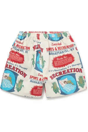 BODE Rec. Enrichment Straight-Leg Printed Cotton-Twill Shorts - Men - - S
