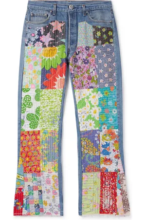 READYMADE Flared Appliquéd Patchwork Jeans - Men