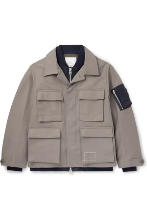SACAI WTAPS Nylon-Trimmed Cotton-Canvas Jacket - Men - - 3