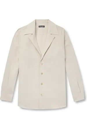 Dolce & Gabbana Camp-Collar Linen Shirt - Men - - EU 38