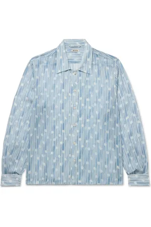 BODE Meridian Camp-Collar Printed Silk-Chiffon Shirt - Men - - M