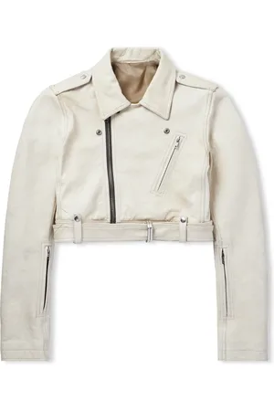 Rick Owens Belted Cropped Leather Jacket - Men - - IT 48