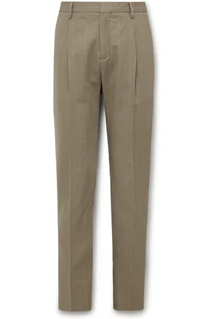 Sunspel Straight-Leg Pleated Textured-Cotton Trousers - Men - - UK/US 36