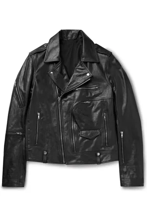 Rick Owens Stooges Slim-Fit Leather Biker Jacket - Men - - IT 46