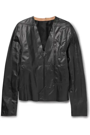 Rick Owens Distressed Leather Jacket - Men - - IT 54
