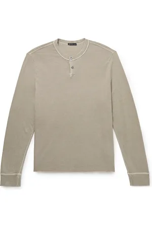 James Perse Cotton-Jersey Henley Shirt - Men - - 3