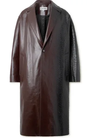 Loewe Oversized Dégradé Ostrich-Effect Leather Coat - Men - - IT 48