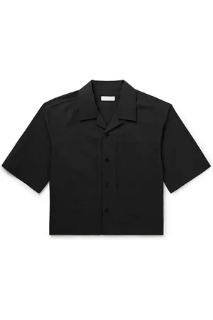 AMOMENTO Cropped Convertible-Collar Poplin Shirt - Men - - L