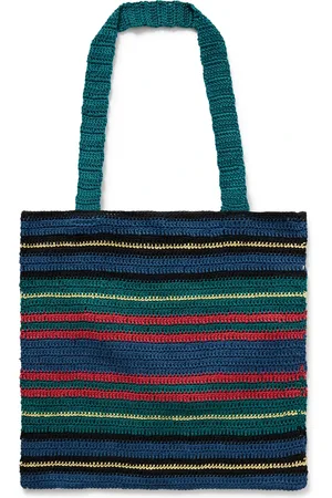 BODE Riverbank Crocheted Cotton Tote Bag - Men